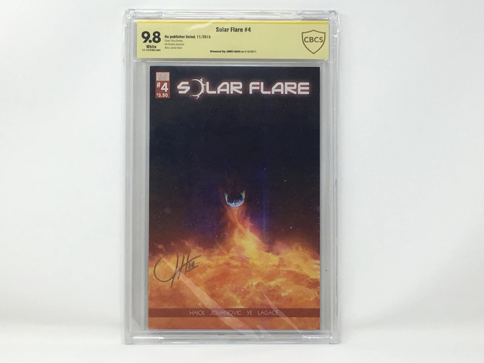 CBCS Graded - Solar Flare #4 - Original Kickstarter Sunburst Cover - Signature S