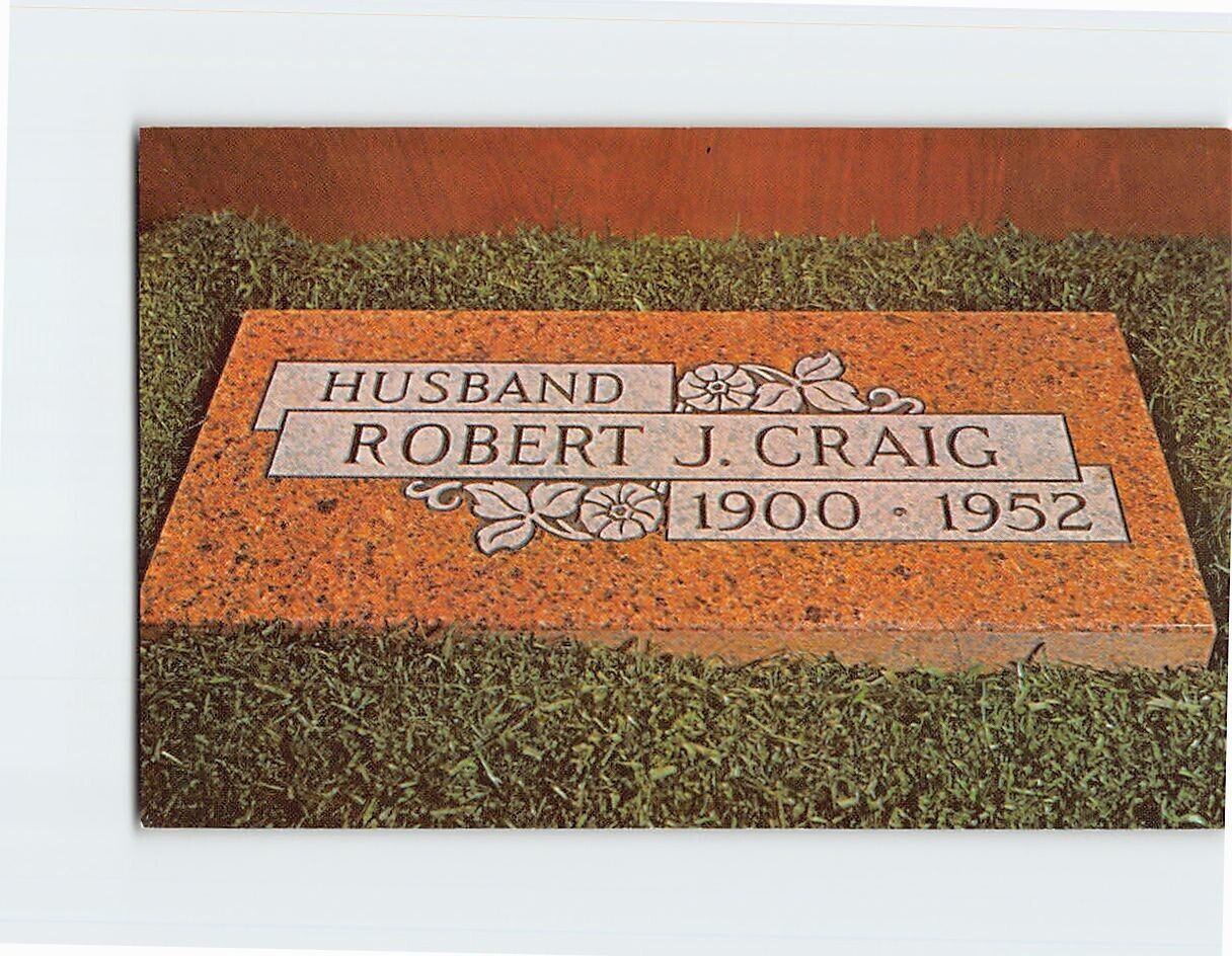 Postcard Husband Robert J. Craig Marker Kotecki Monuments Cleveland Ohio USA