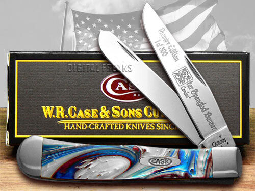 Case xx Trapper Knife Star Spangled Banner Genuine Corelon 1/500 Pocket 9254STAR