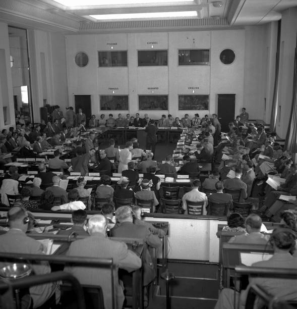 9th conference of the economic and social committe of the Unite- 1949 Old Photo