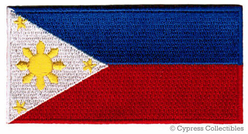 PHILIPPINES FLAG PATCH embroidered iron-on FILIPINO PINOY ISLANDS emblem MANILA