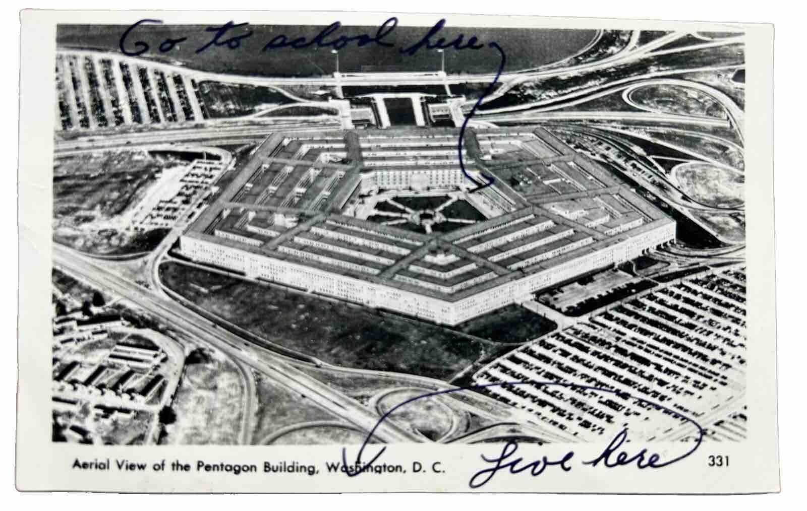 Aerial View Of The Pentagon Building Washington Dc Real Photo Postcard RPPC