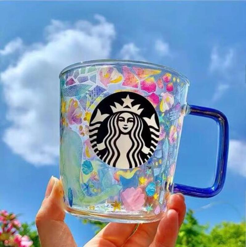 HOT New Starbucks SeaWorld Sea Life Glass Limited Edition Cold Drink Tumbler