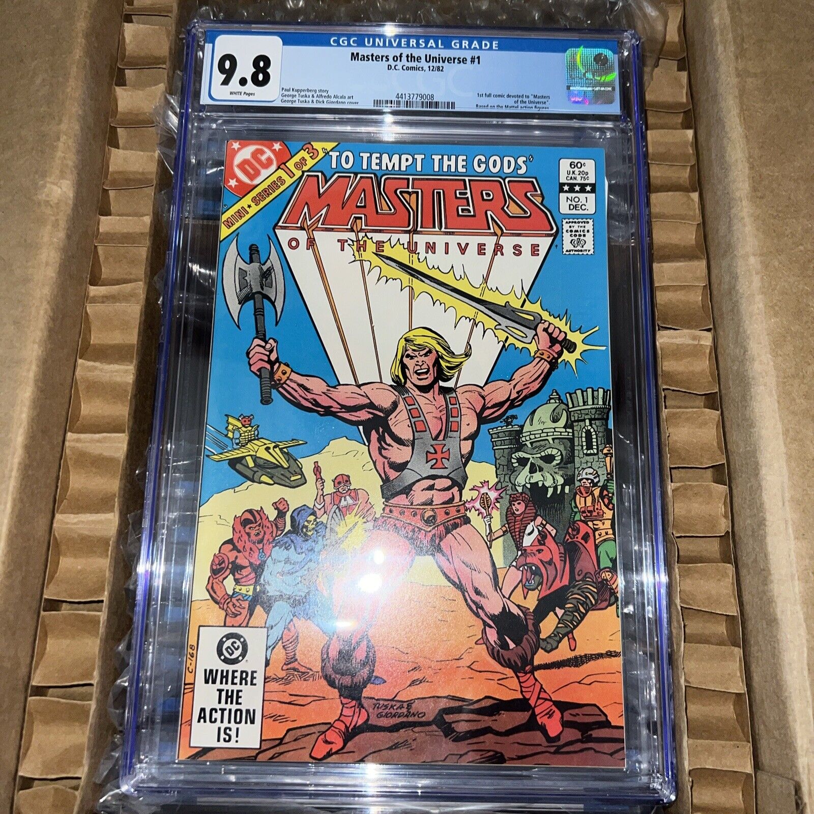 HE-MAN ~ MASTERS OF THE UNIVERSE #1 ~ CGC 9.8 WP ~ 1ST HE-MAN SKELTOR ~ DC 1982