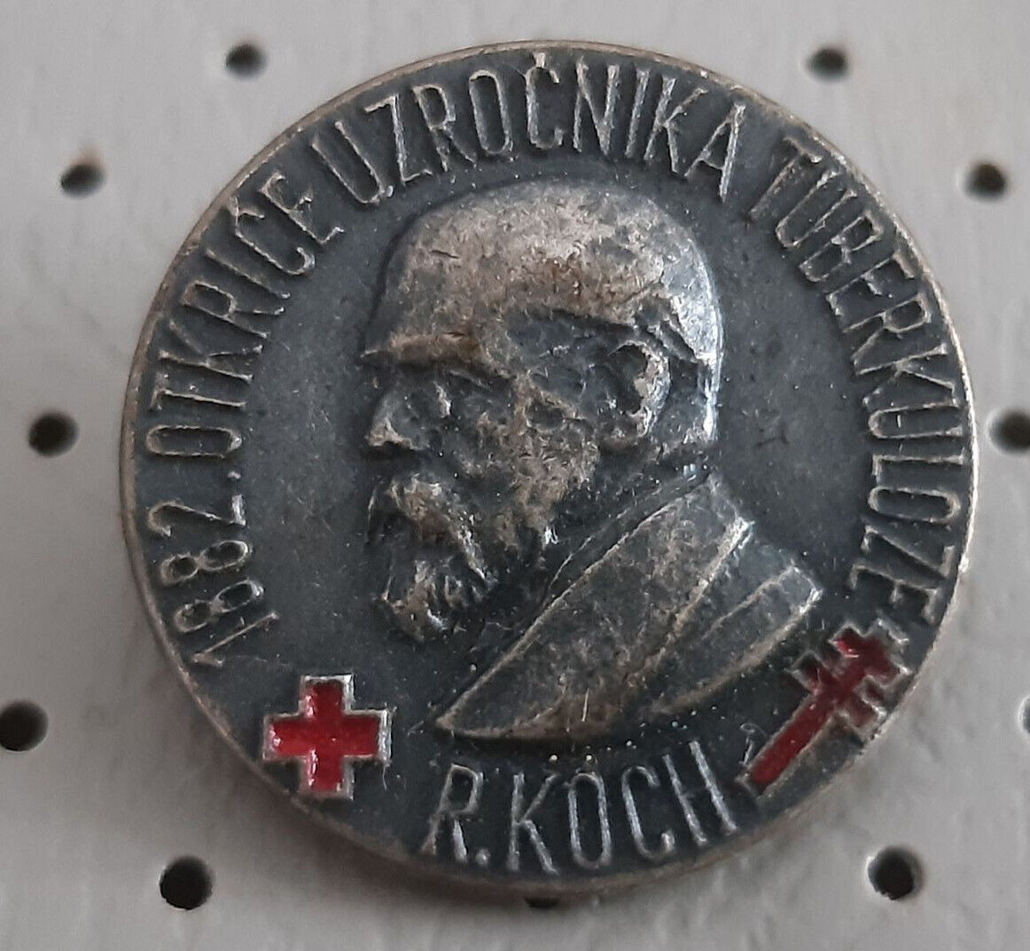 Dr. Robert Koch Red Cross Tuberculossis Yugoslavia Pin