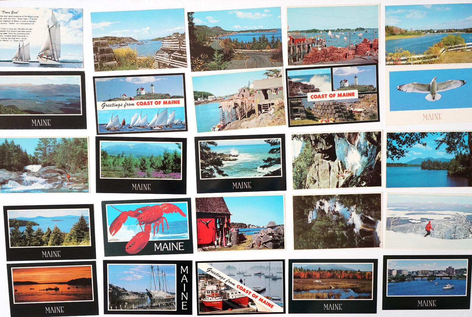 MAINE Lot 50 Postcards Unused Scenic ME View Coast Cards Standard Size Post Card