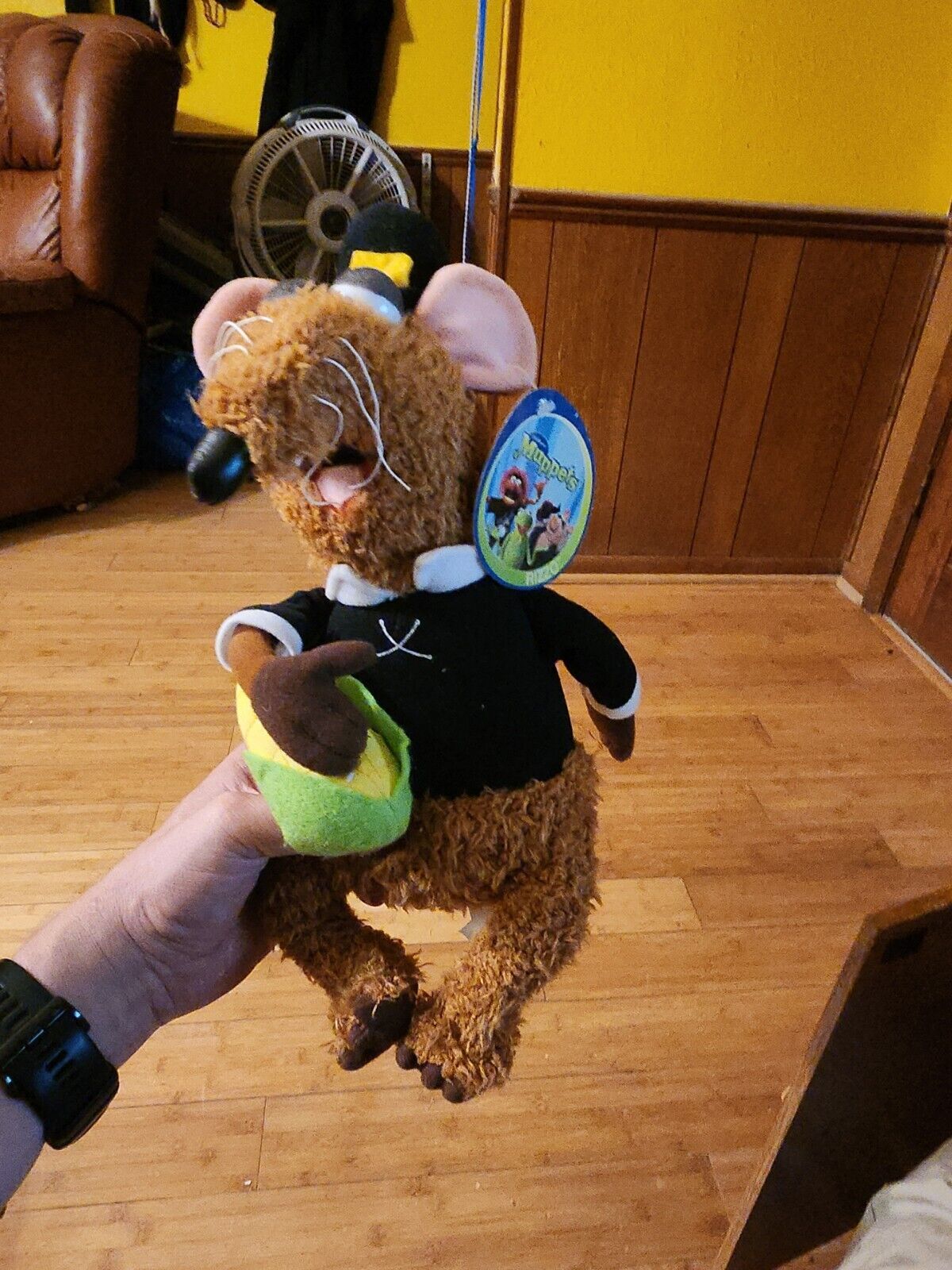 Vintage Nanco Rizzo the Rat Muppets Pilgrim Plush With Corn Thanksgiving Doll