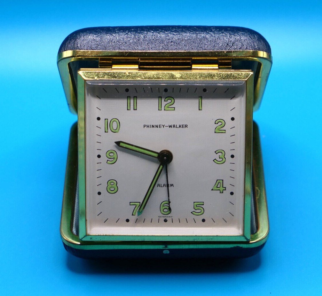 Vintage Germany Phinney Walker Travel Alarm Clock – Working