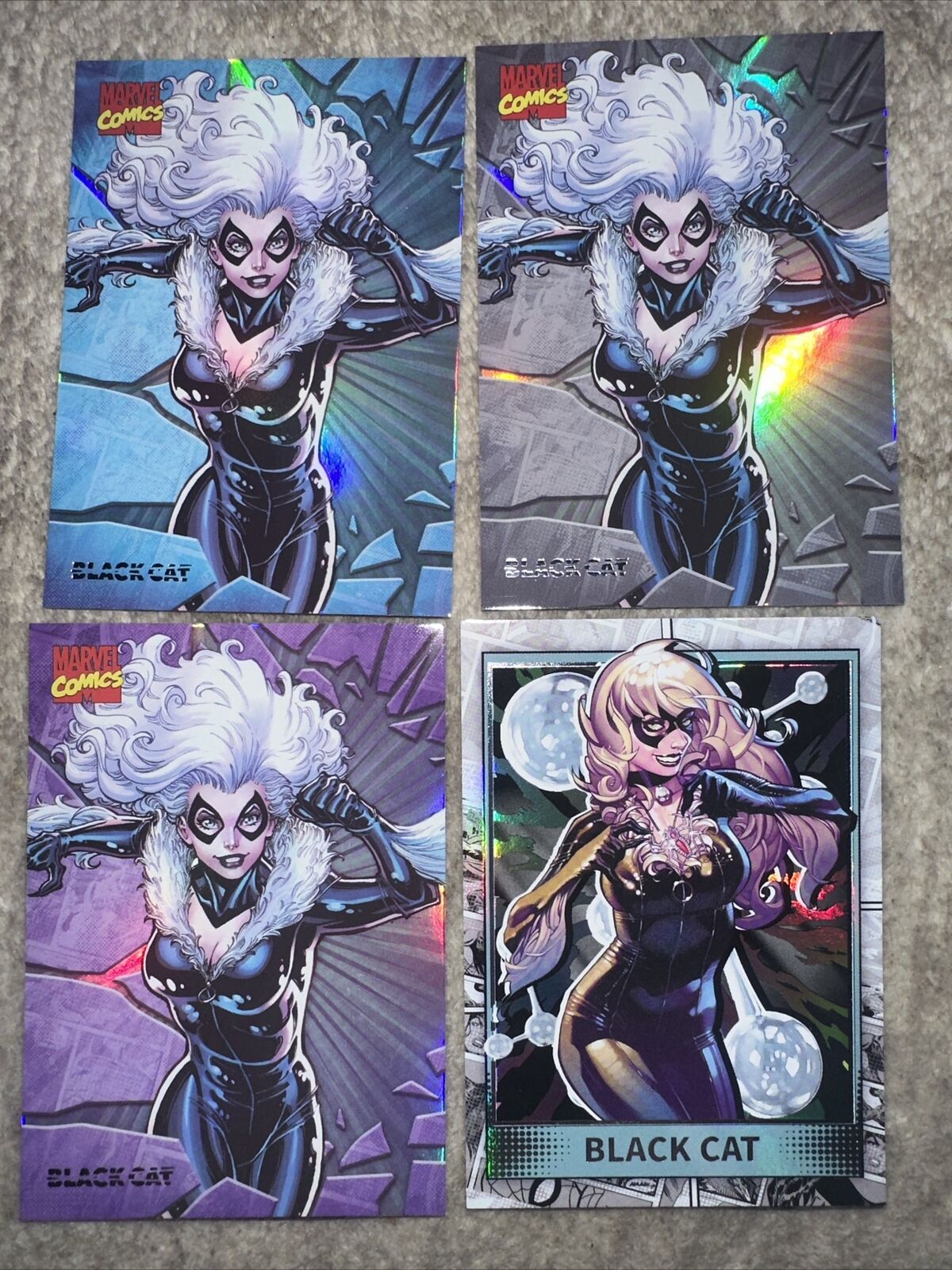 2024 Finding Unicorn Marvel Evolution Mysterious Gene Black Cat (4) Cards