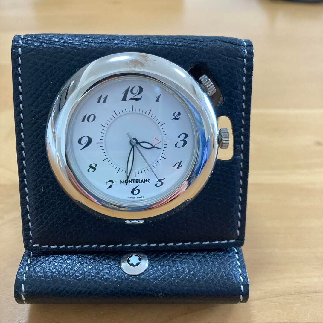 Montblanc Portable Alarm Clock Travel Clock first come first served Rare