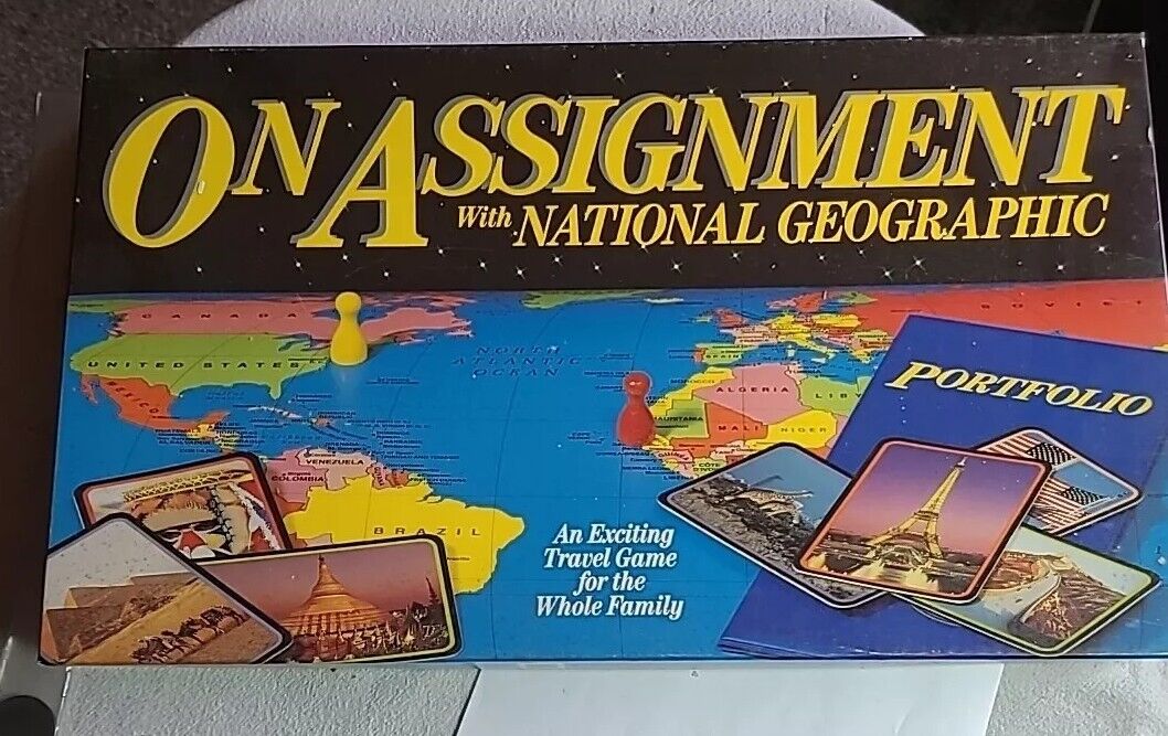 National Geographic On Assignment Game 1990 Home School World Vintage
