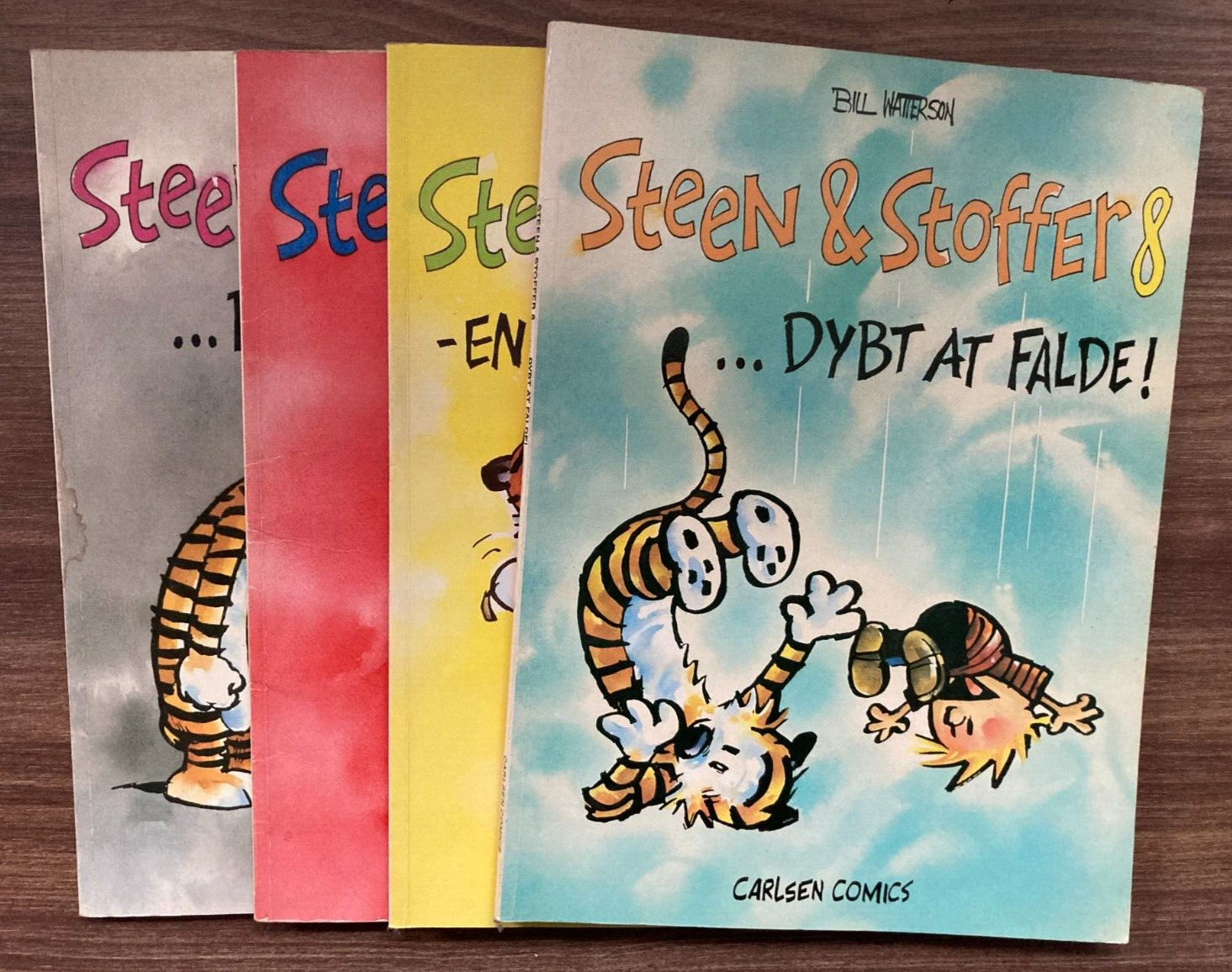 4x Lot Calvin and Hobbes Danish Version Comics 1990s Version Bill Watterson