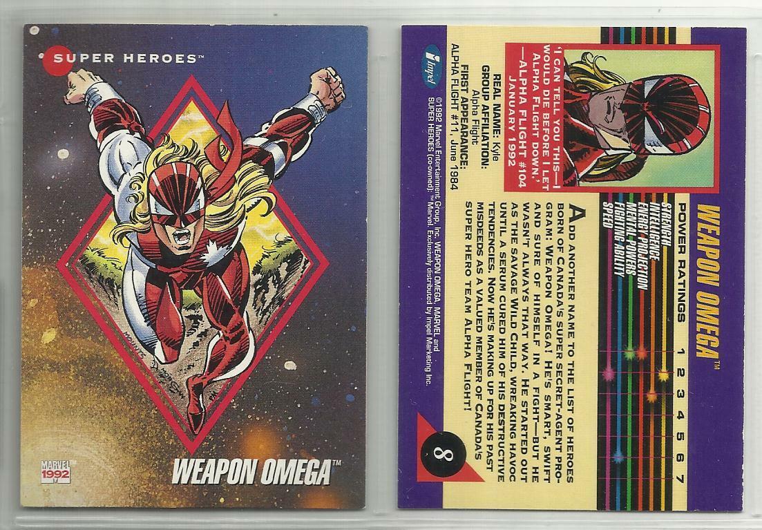 1992 Marvel Universe: Series 3 (Impel) WEAPON OMEGA \