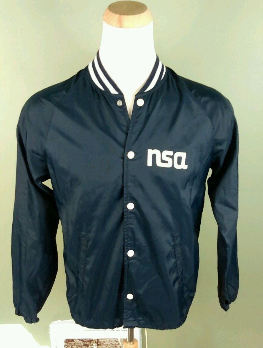 Rare Vintage NSA National Security Agency Windbreaker Jacket 80\'s M 
