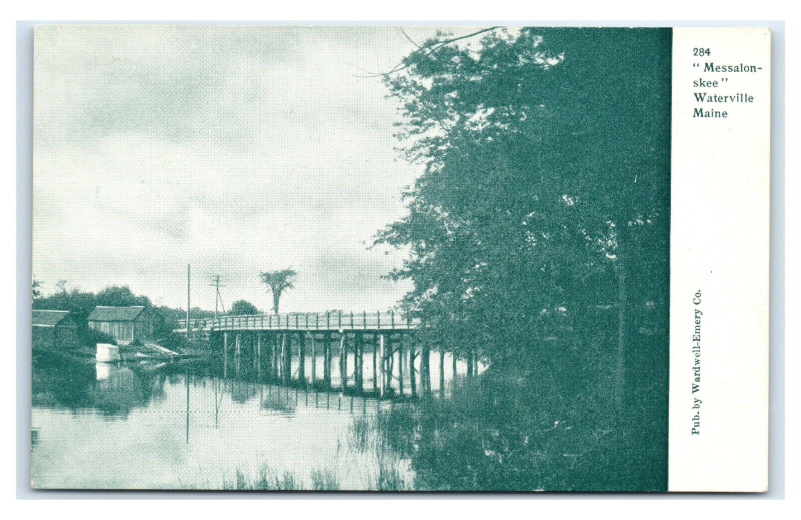 Postcard Messalonskee, Waterville Maine H13