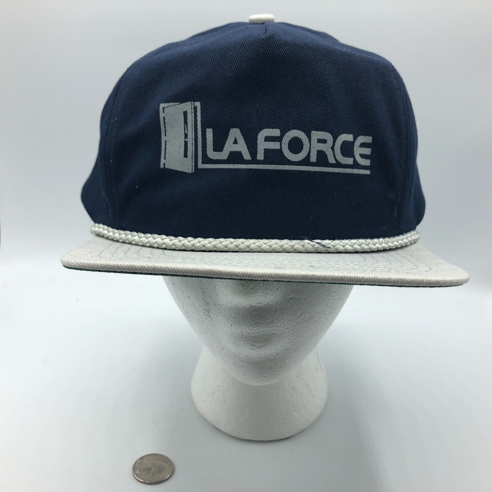 Vintage LA FORCE Snapback Baseball Cap Hat Advertising A9