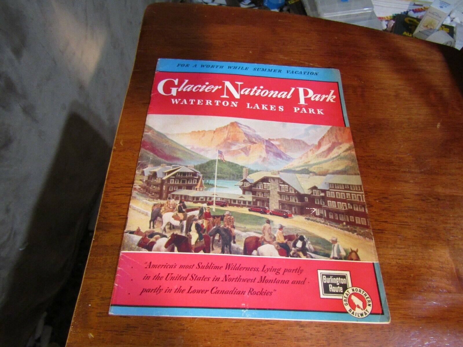 Vintage Glacier National Park Vintage Brochure Burlington Route Glacier Nat Park