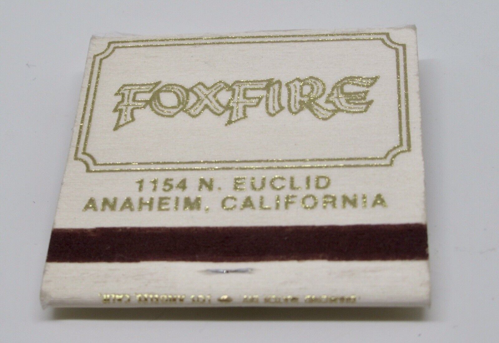Foxfire Restaurant 1154 N. Euclid Anaheim California FULL Matchbook 