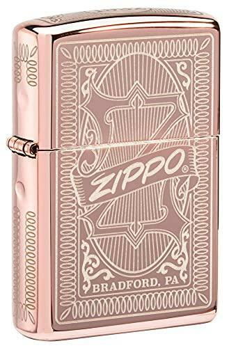Zippo Reimagine Zippo Design Rose Gold Pocket Lighter