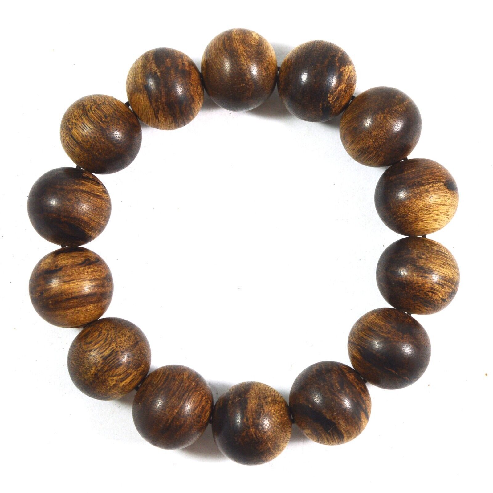 Real Agarwood Aquilaria Indonesia 16 mm Sinking Bracelet Beads Meditation
