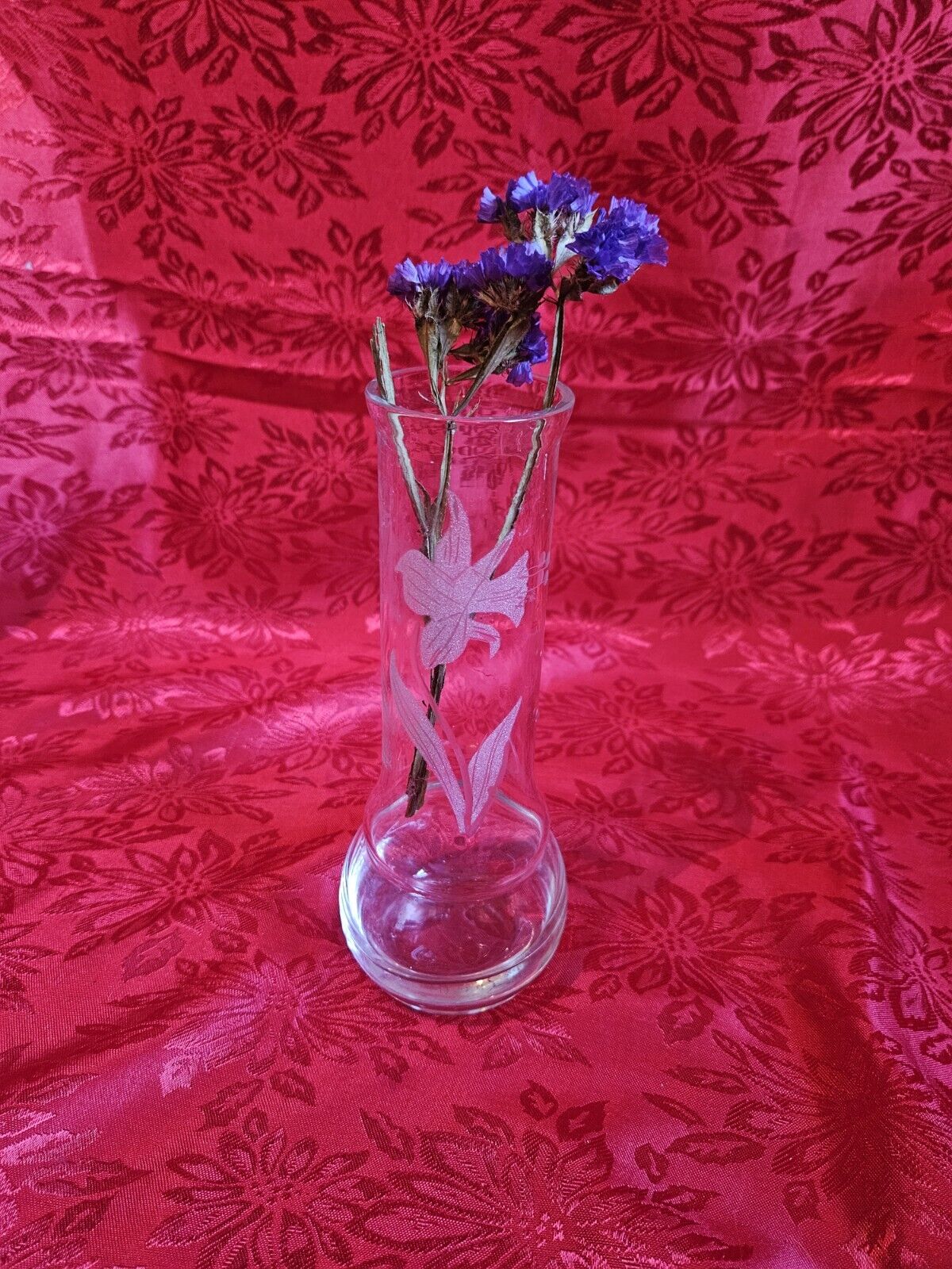 Etched Floral Vase Daffodil