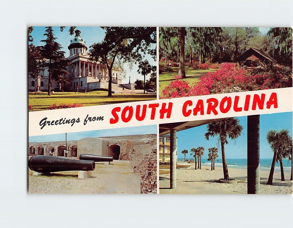 Postcard Greetings from South Carolina USA