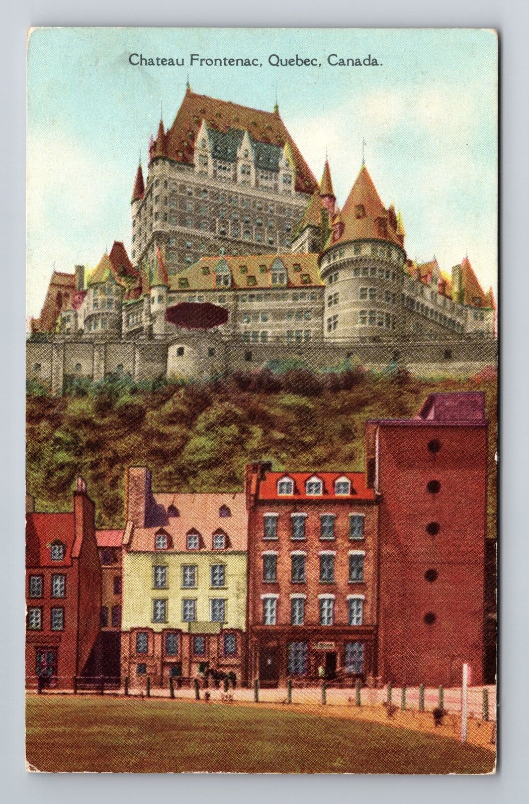 Quebec Canada, Chateau Frontenac On The Cliffs Of Old Quebec, Vintage Postcard