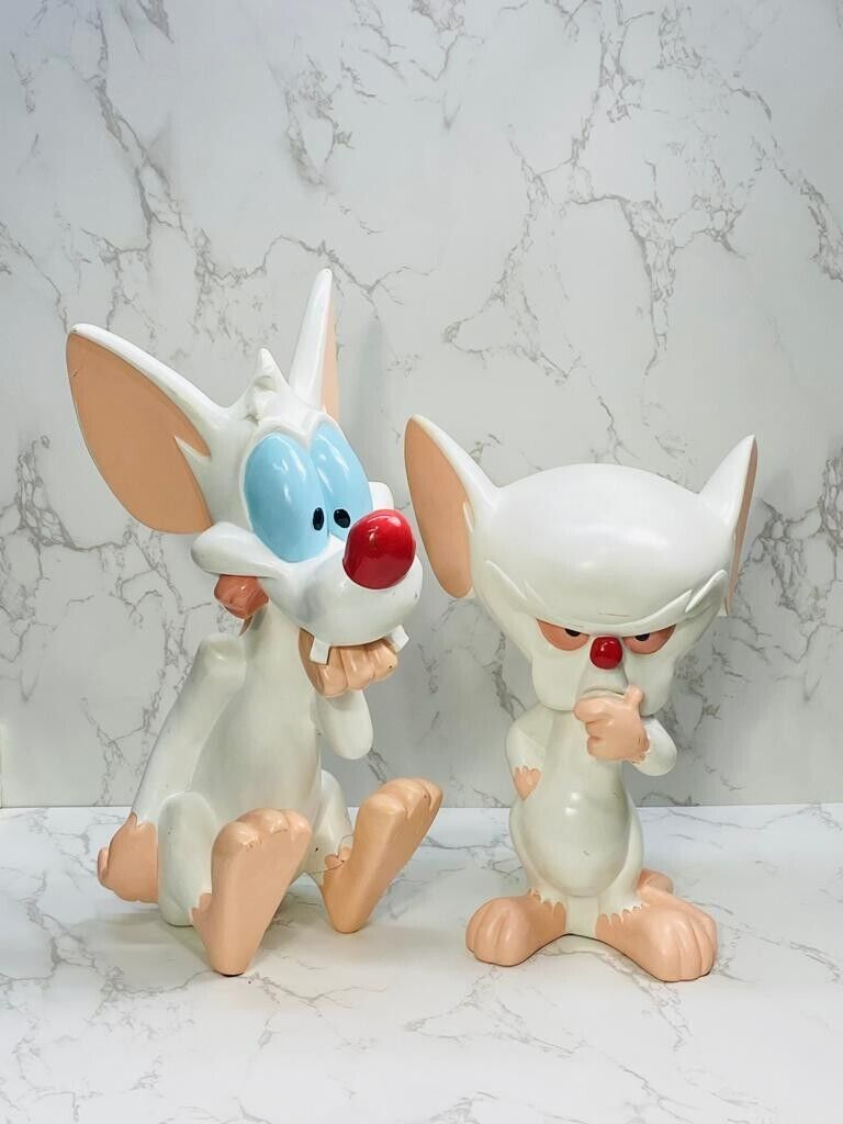 Pinky and The Brain Statues Large Ceramic Warner Bros. Store 1997 Rare