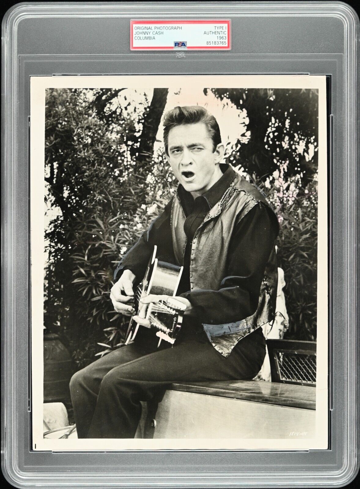 Johnny Cash 1963 Type 1 PSA Authentic Original Vintage Photo Columbia