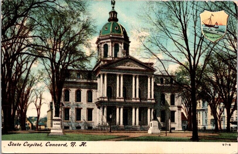 Vintage Postcard State House Capitol Building Concord New Hampshire NH      T413