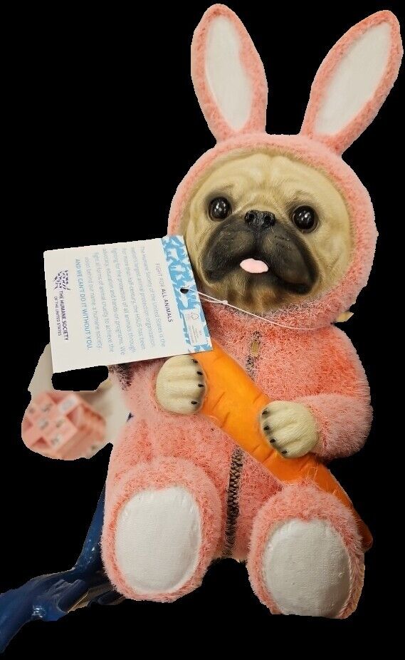 Hard To Find Marshalls Sold Out Pug In Bunny Suit Easter Decor