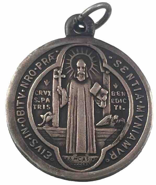 Vintage Catholic St Benedict Religious  Medal