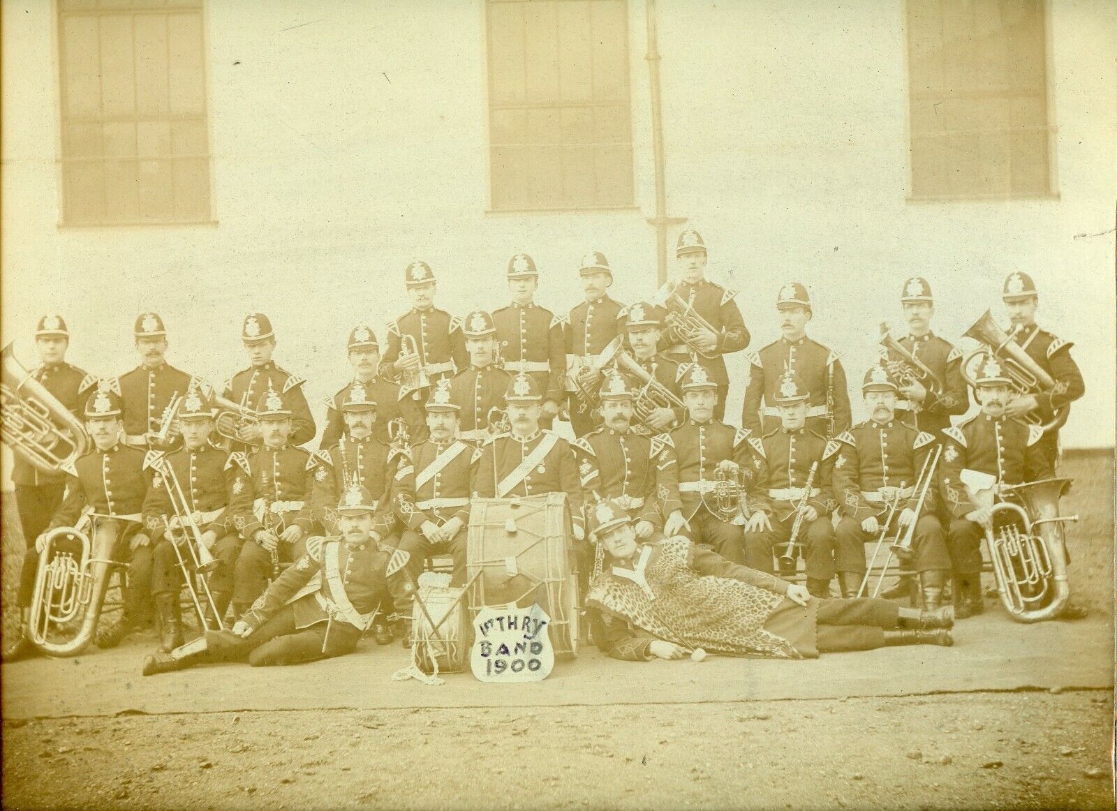 British Police or Military Brass Band Vintage Music Photo by John Hart , London