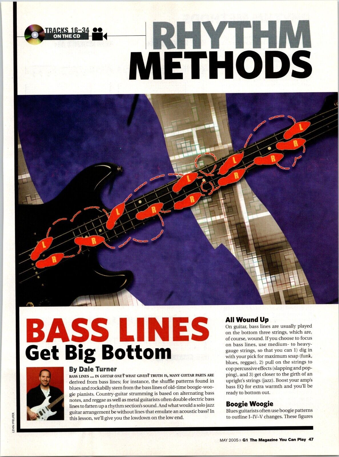 Guitar One Rhythm Methods Bass Lines Original Print Ad