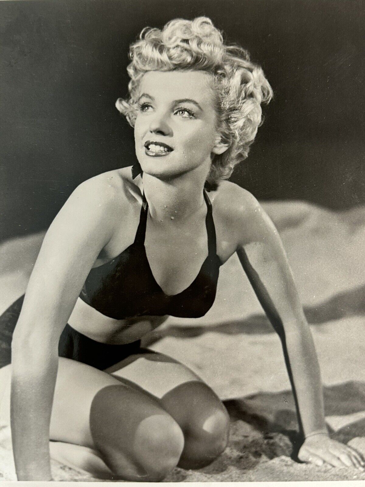 Original 1950s Marilyn Monroe TYPE 1  Photograph 8X10 - Swimsuit On The Beach