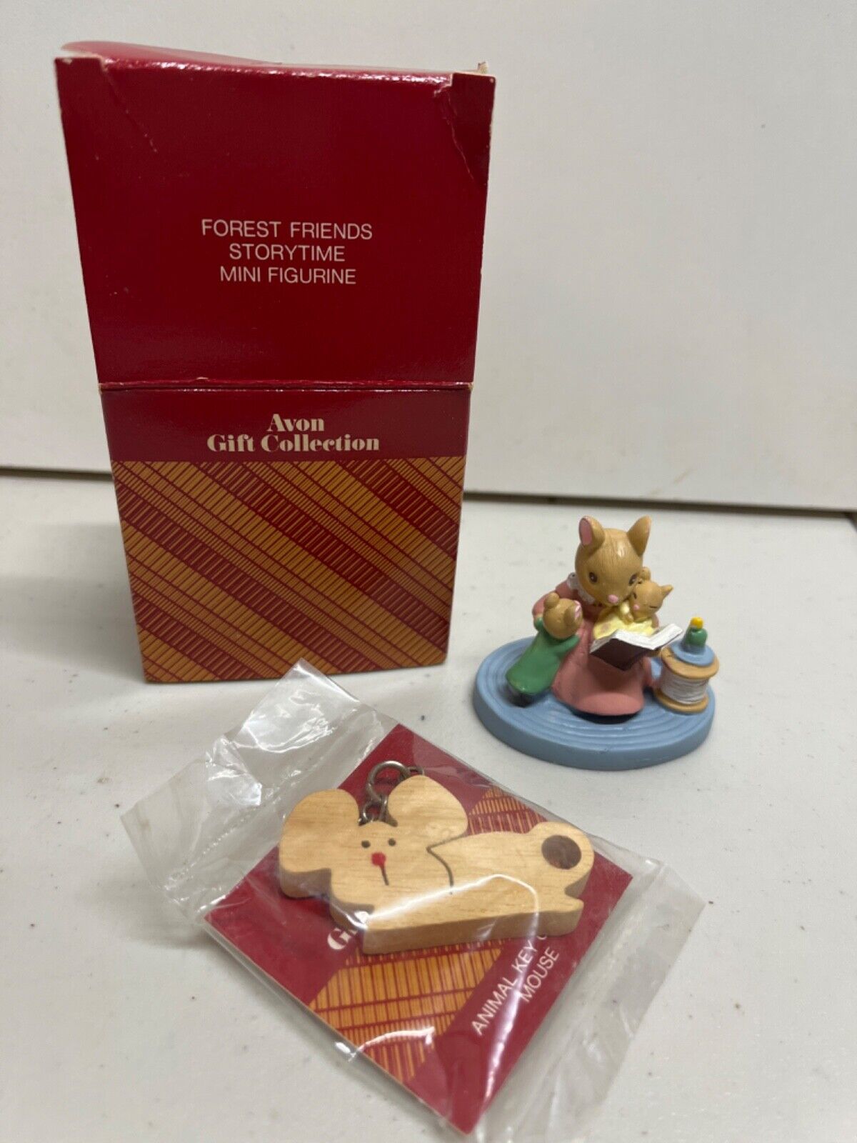 Avon Forest Friends Storytime figurine and Mouse Keychain