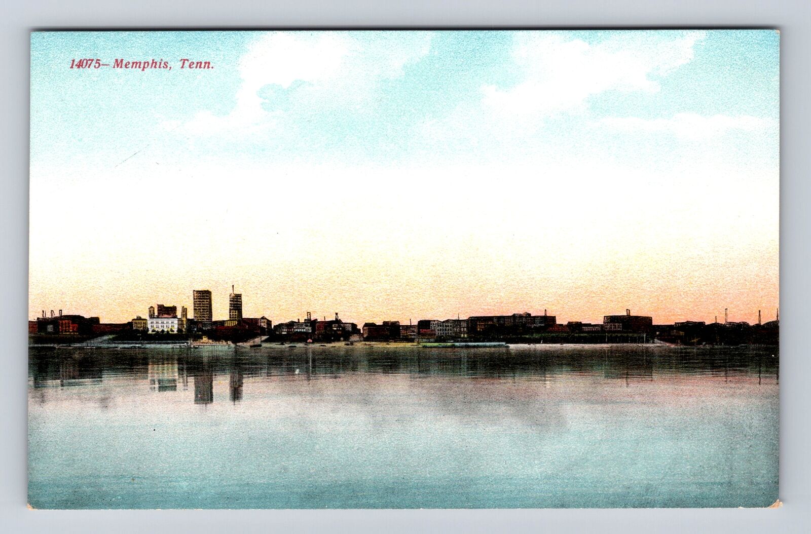 Memphis TN-Tennessee, Scenic View Of Skyline, Antique, Vintage Souvenir Postcard