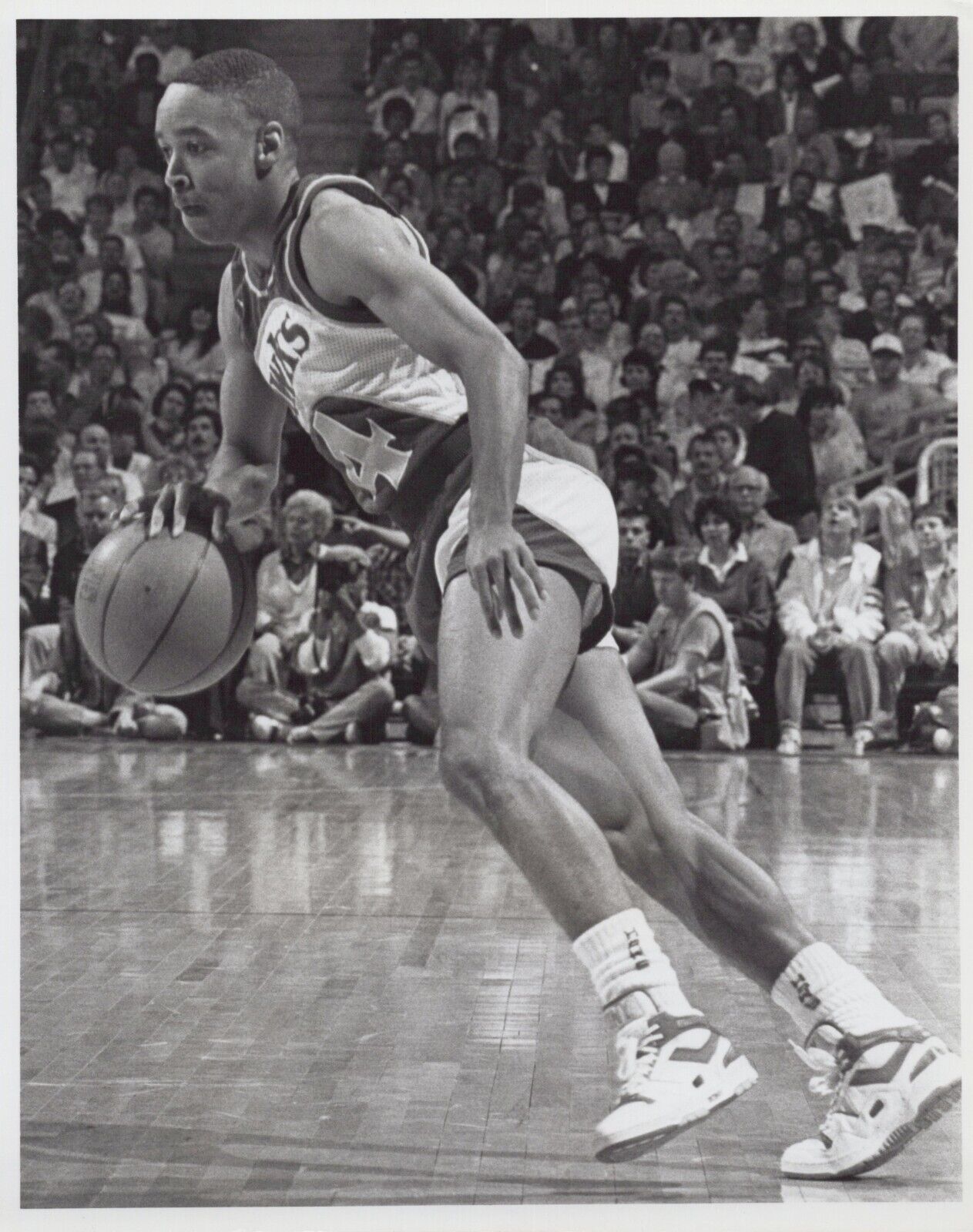 Anthony Spud Webb NBA Hawks (1990) ❤ Basketball Sport Press Photo K 361