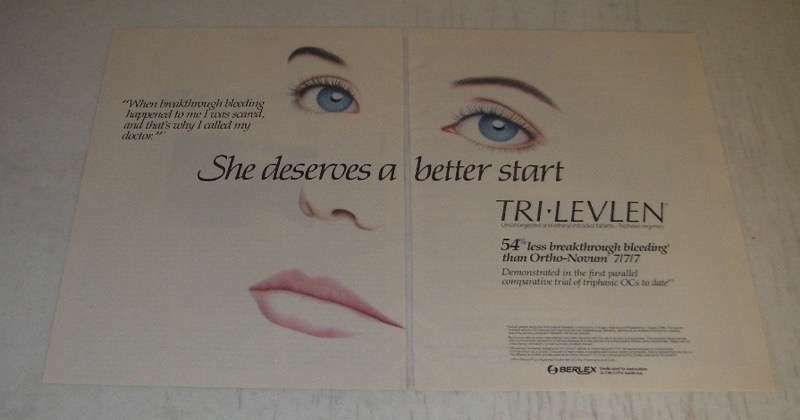 1989 Berlex Tri-Levlen Tablets Ad - She deserves a better start