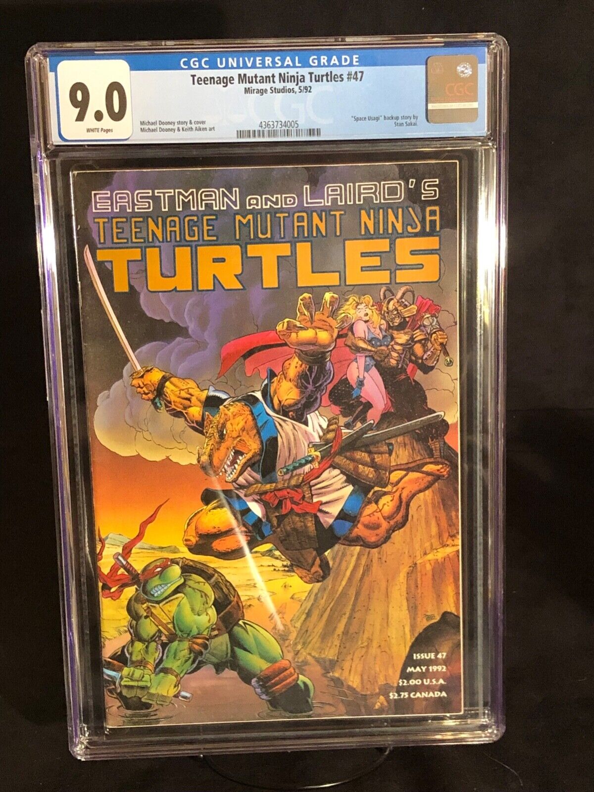 Teenage Mutant Ninja Turtles #47 1992, with: Space Usagi, CGC 9.0 RARE
