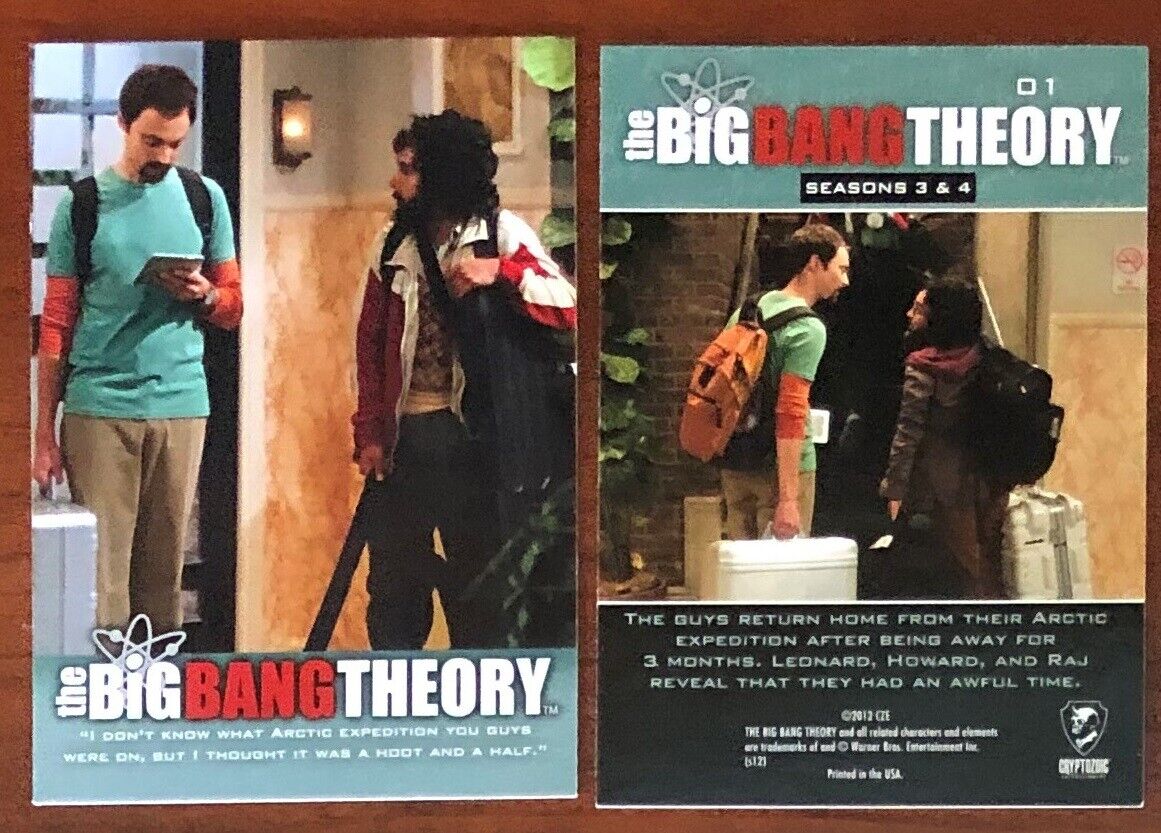 The Big Bang Theory Season 3 and 4 Base Trading Card - You Pick - 