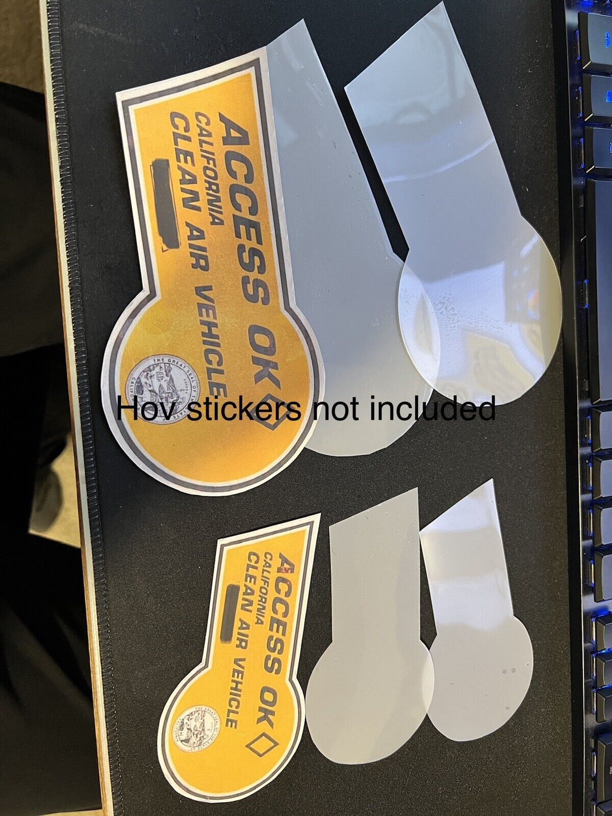 2022-24 California Carpool HOV Sticker Paint Protection Film underlay Precut PPF