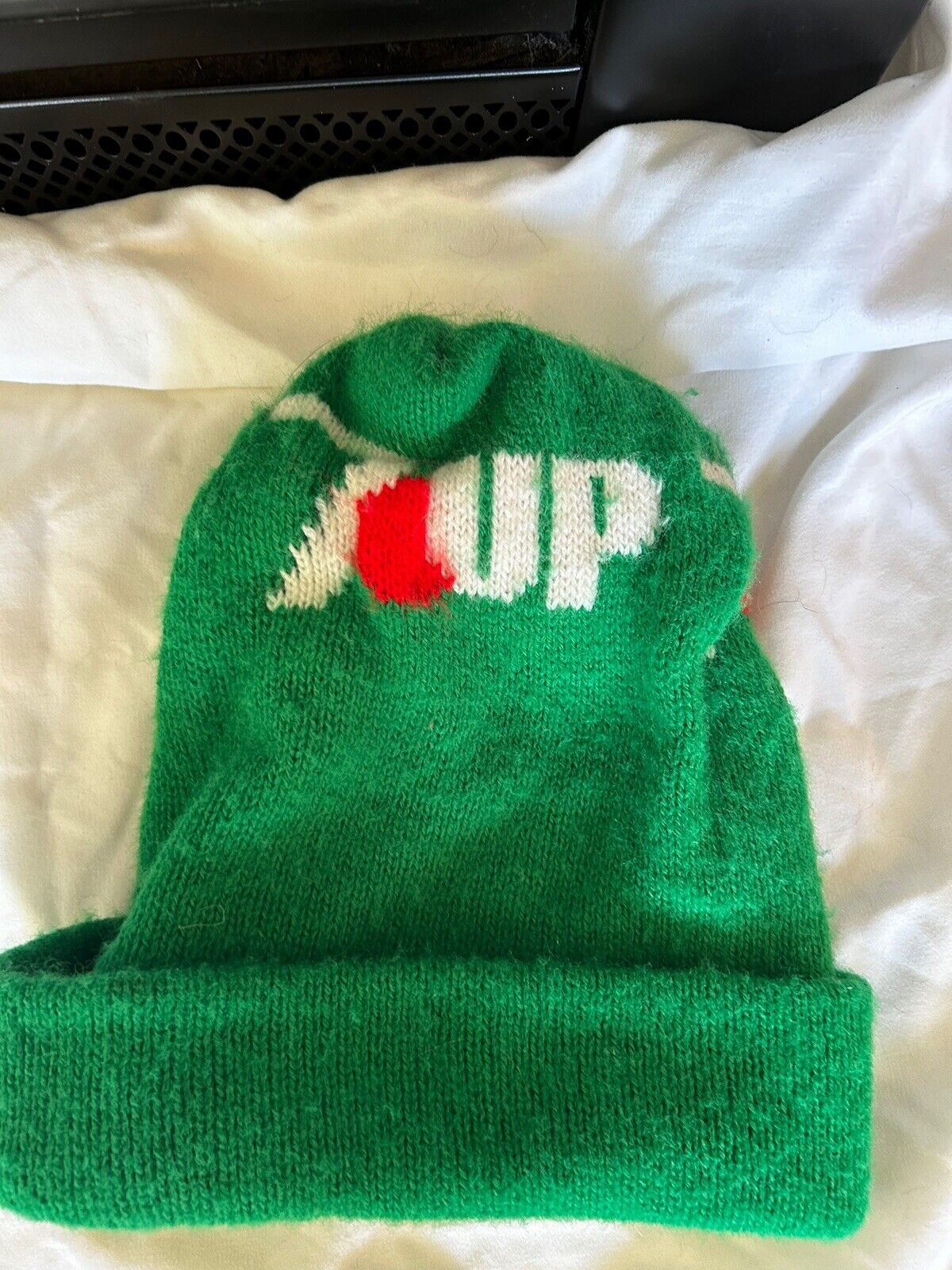 7UP 7 UP Vintage Green Knit Hat, Cap, Toboggan Soda