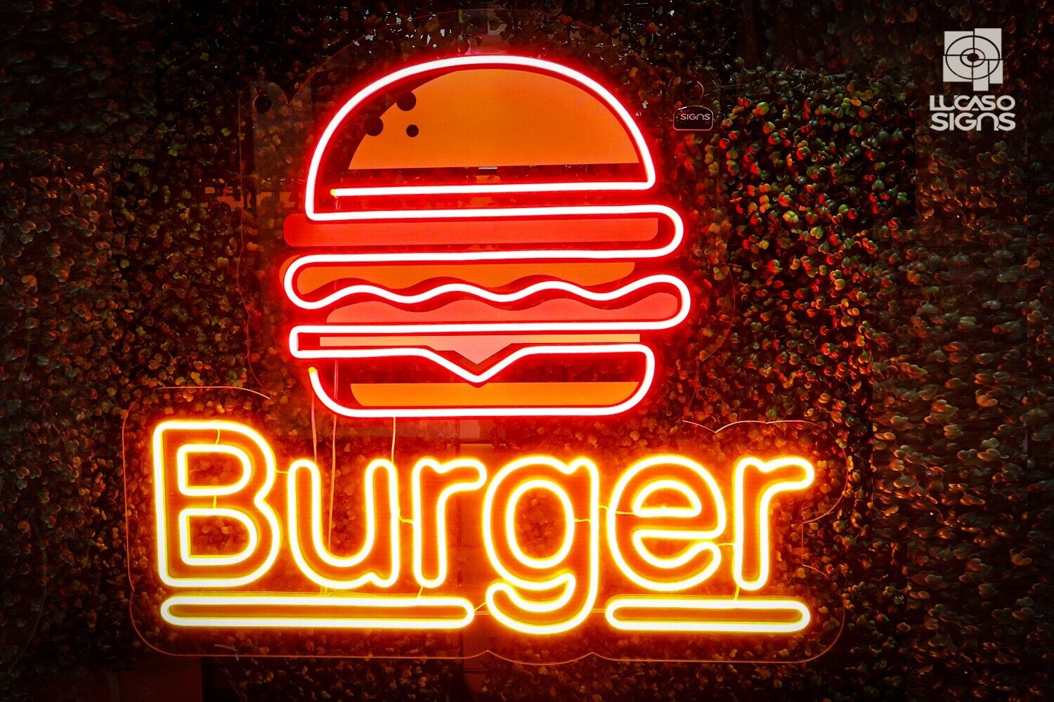 Burger Neon Sign 30x27 Inch.