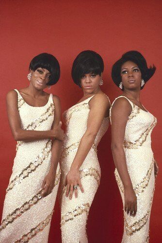 The Supremes Diana Ross Motown group pose matching dresses 24x36 Poster
