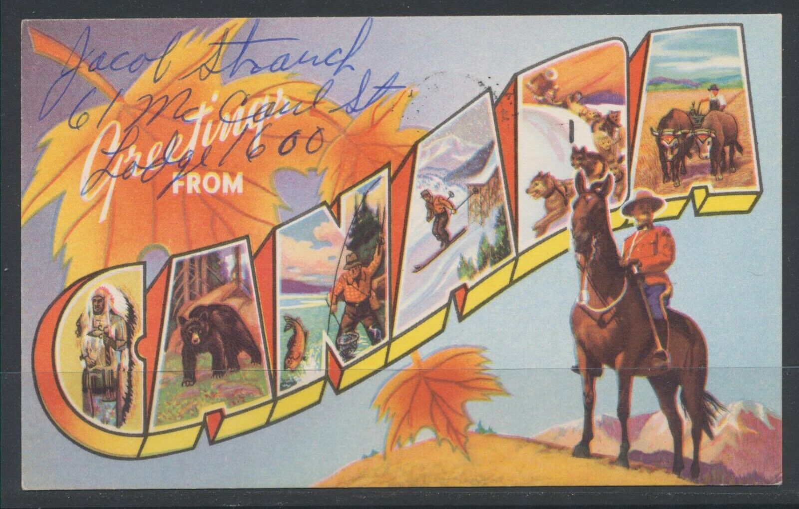 1960 Canada RCMP ~ Greetings From Canada ~ Posted on Prince Andrew Christening