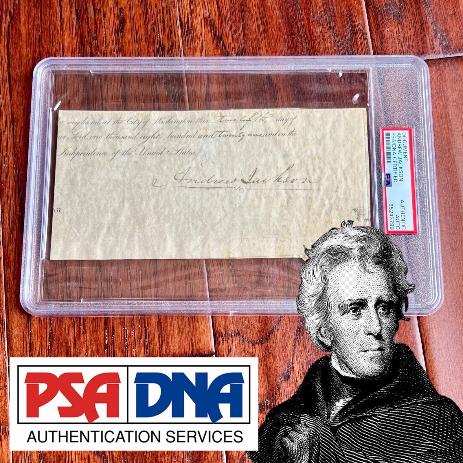 ANDREW JACKSON * PSA/DNA * Autograph AS PRESIDENT Cut Signature Signed