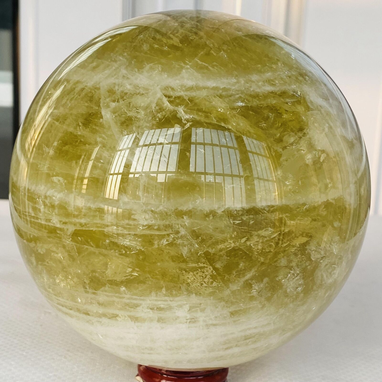 2840g Natural yellow crystal quartz ball crystal ball sphere healing