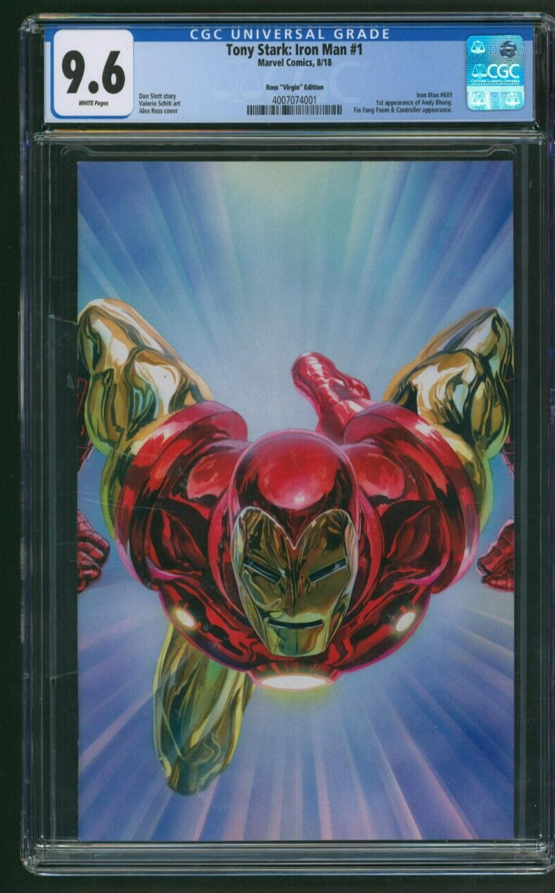 Tony Stark: Iron Man #1 Alex Ross 1:200 Virgin Variant CGC 9.6 Marvel Comics
