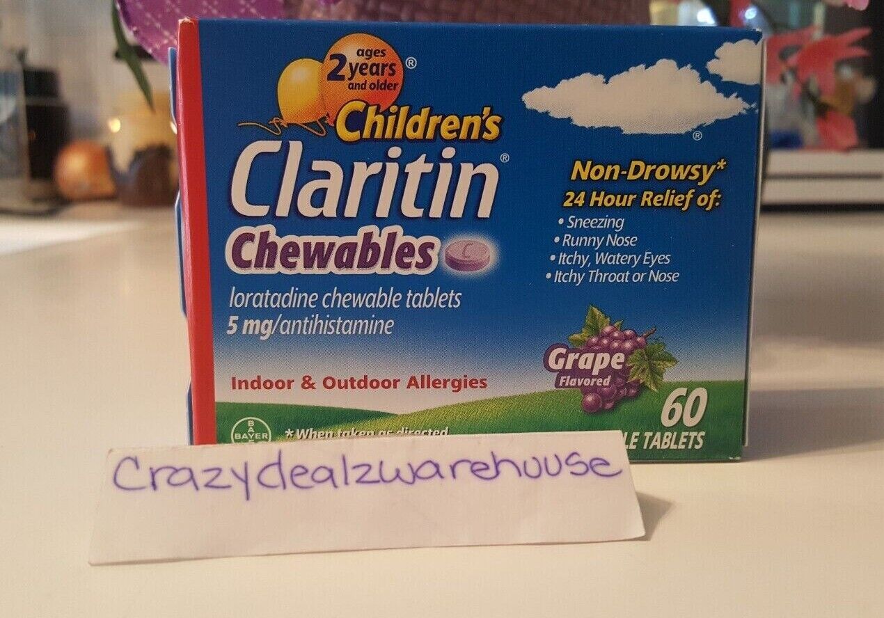 Claritin 24-Hour Allergy Antihistamine Chewable Tablets - 60 Count 